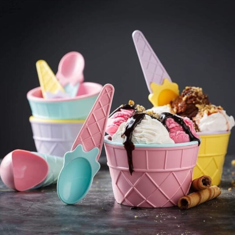 Buy Ice Cream Waffle Spoon Bowl Cup Set